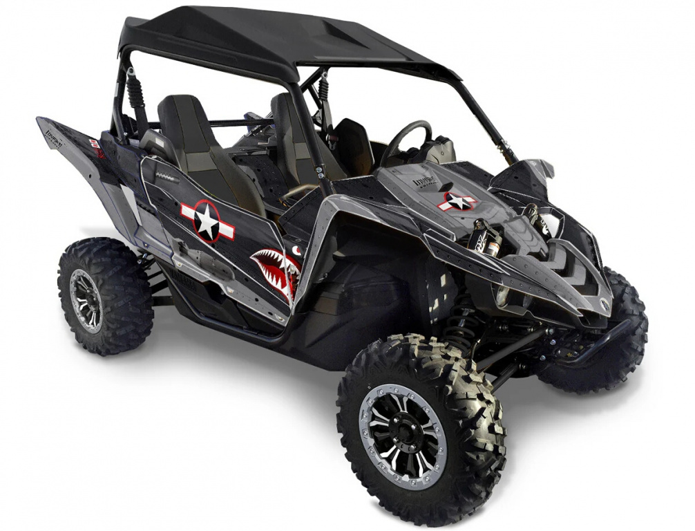 War Machine Background = Black, Design color = Grey for Yamaha YXZ 1000R